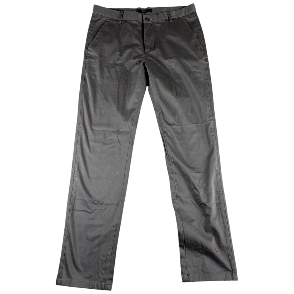 Gucci Chino Pants Mens 33x31 Charcoal Gray Slim Straight Leg Everyday Casual